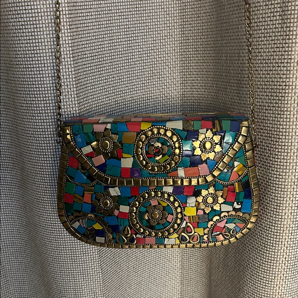 Colorful Mosaic Chain Bag